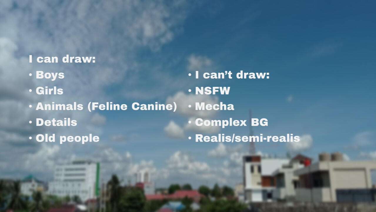 I can and can't draw